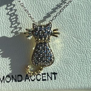 Diamond Cat Shaped Necklace